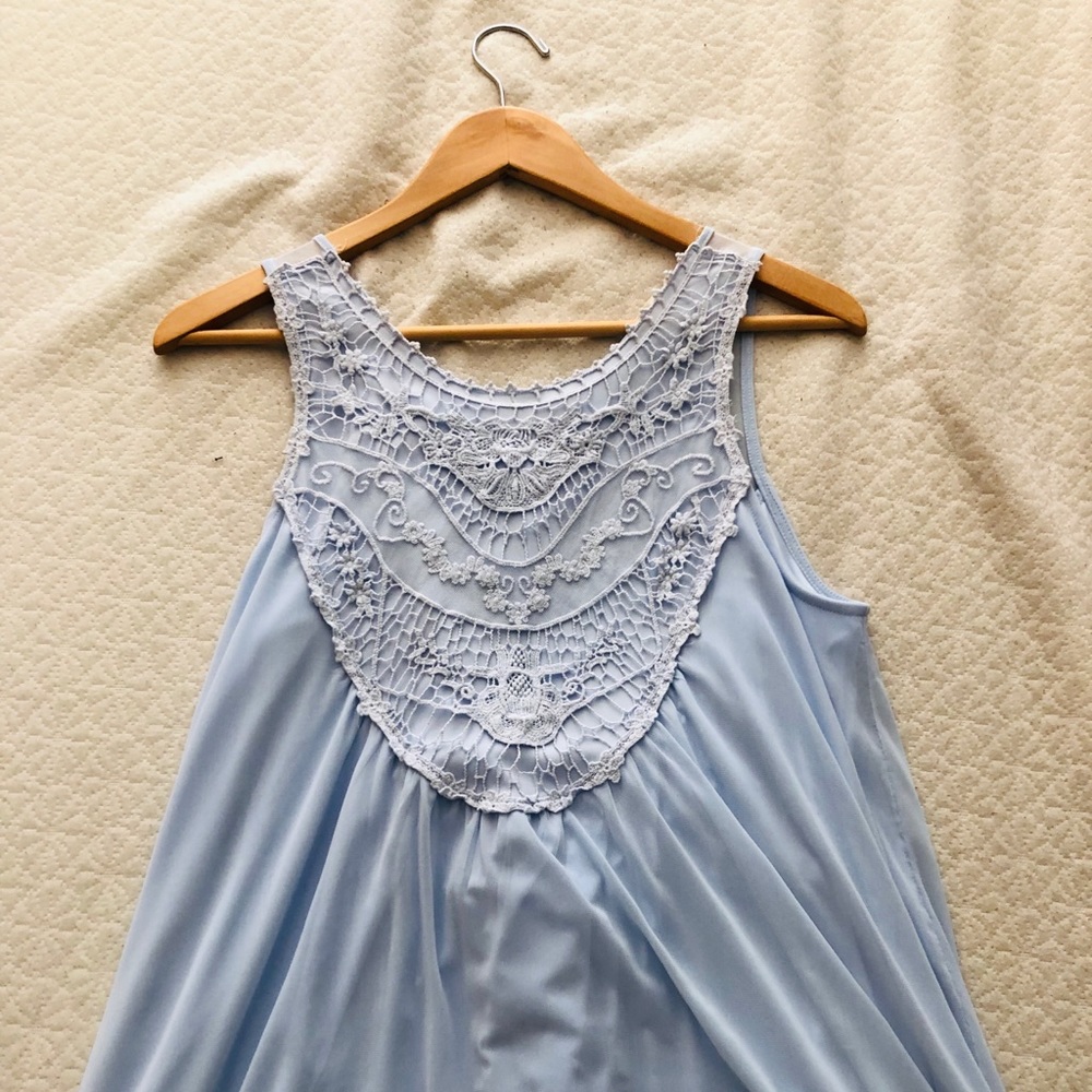 Blue flowy dress
